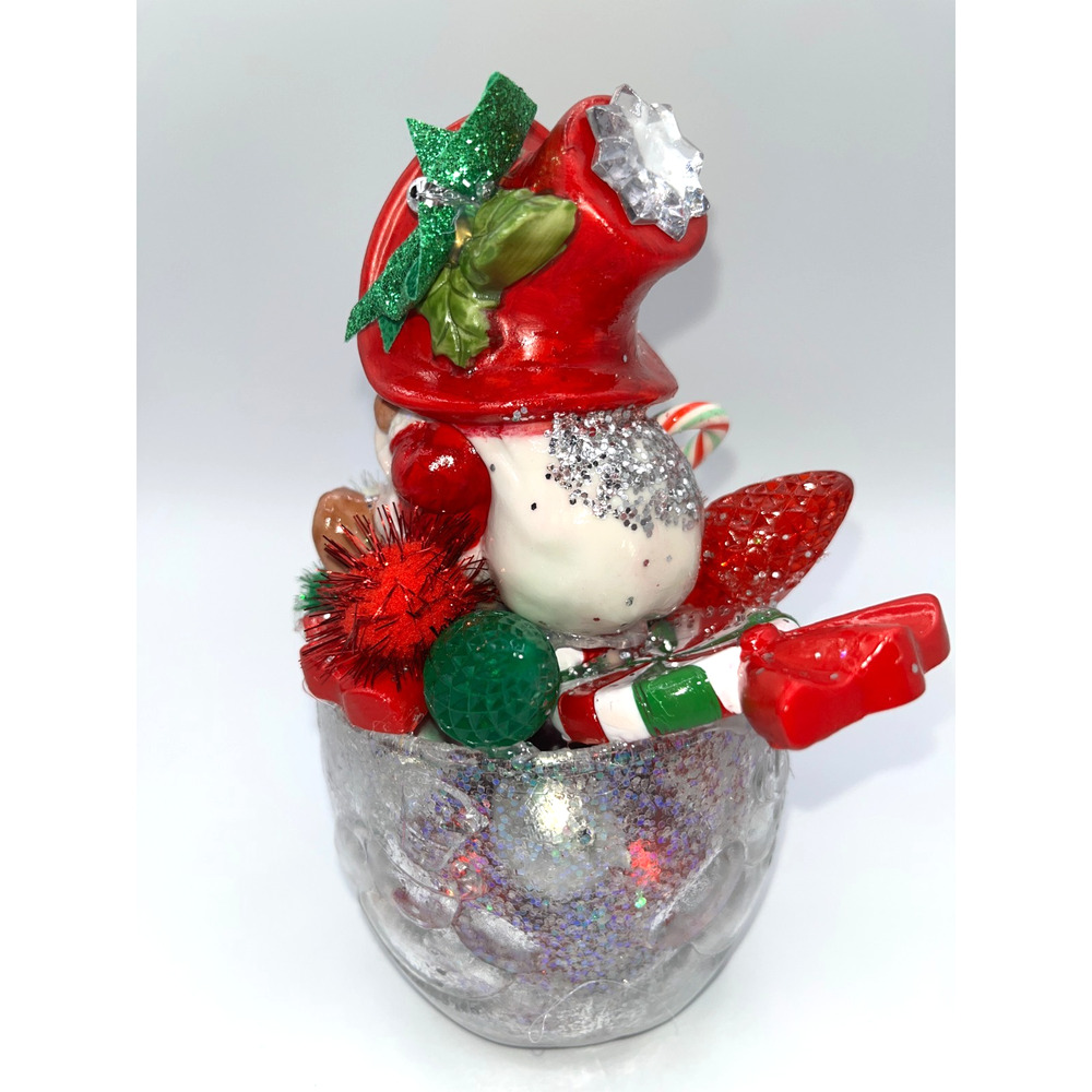 Vintage Christmas Candy Cane Santa Bear Santa Paws here,I've got the stash! OOAK - Picture 6 of 16